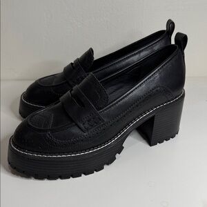 MIA Black Loafers with Chunky Sole